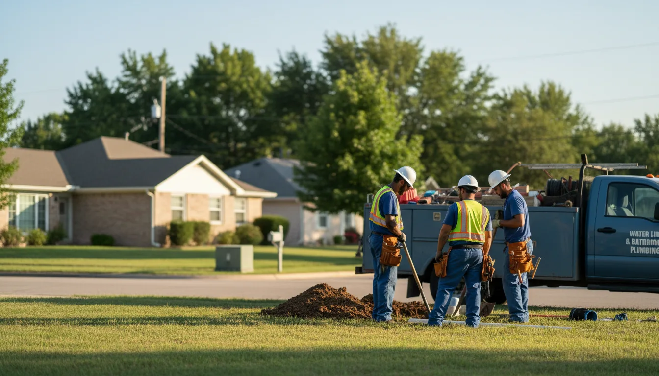 Residential water line and bathroom plumbing service in Racine, MO